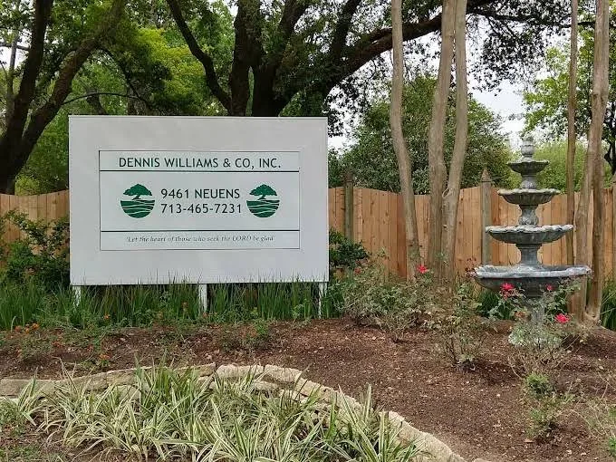 Dennis Williams and Company sign showing 9461 Neuens Road in Houston